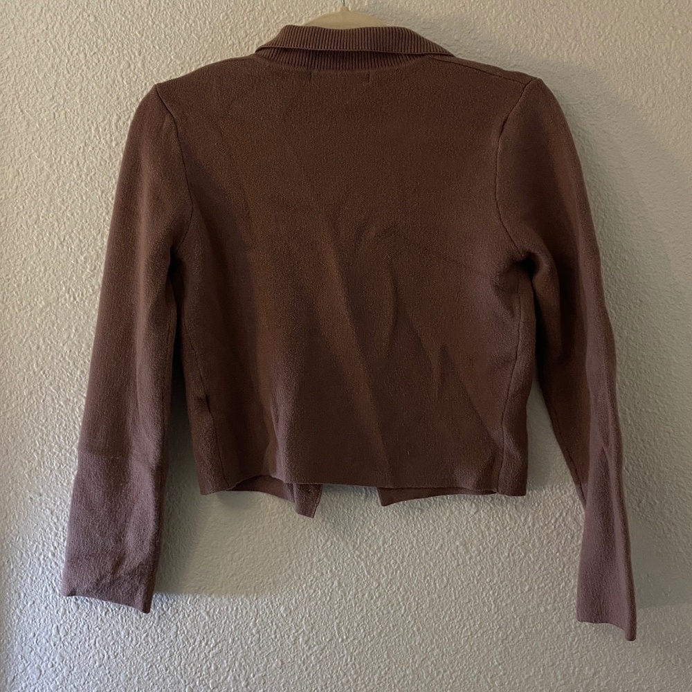 Brown Knit Button Up - Picture 3 of 3